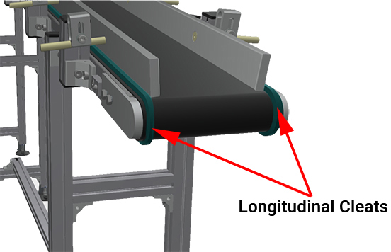 Conveyor with Longitudinal Cleats