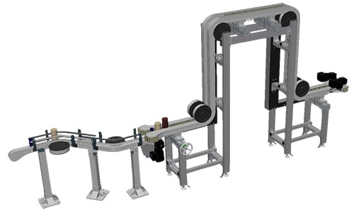 A render of the doorway conveyor mk built, with width adjustement 