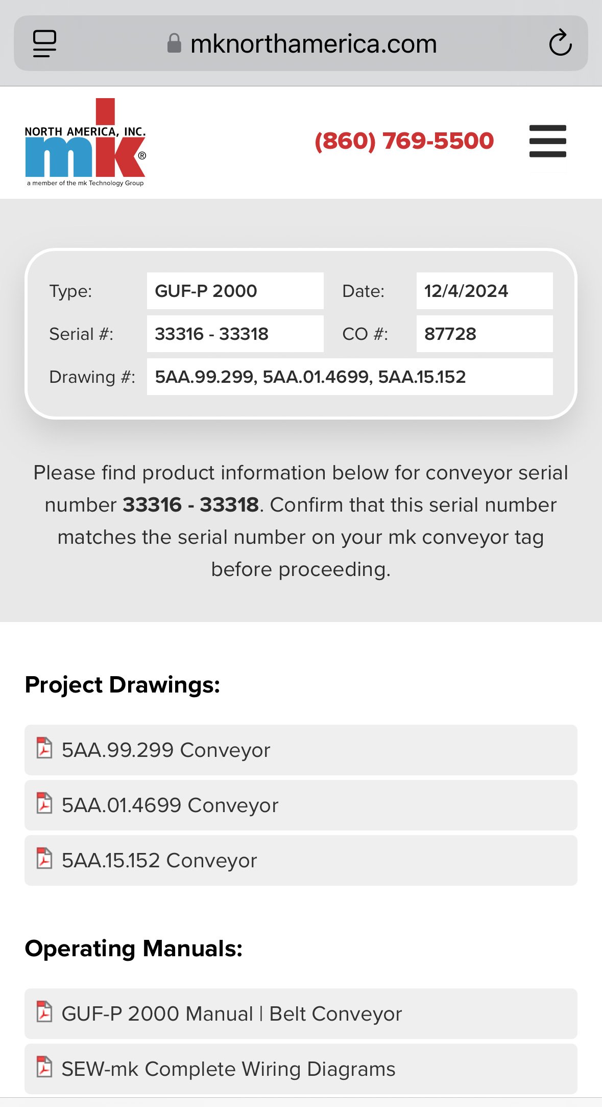 mk North American QR Code Project Database on a Mobile Device